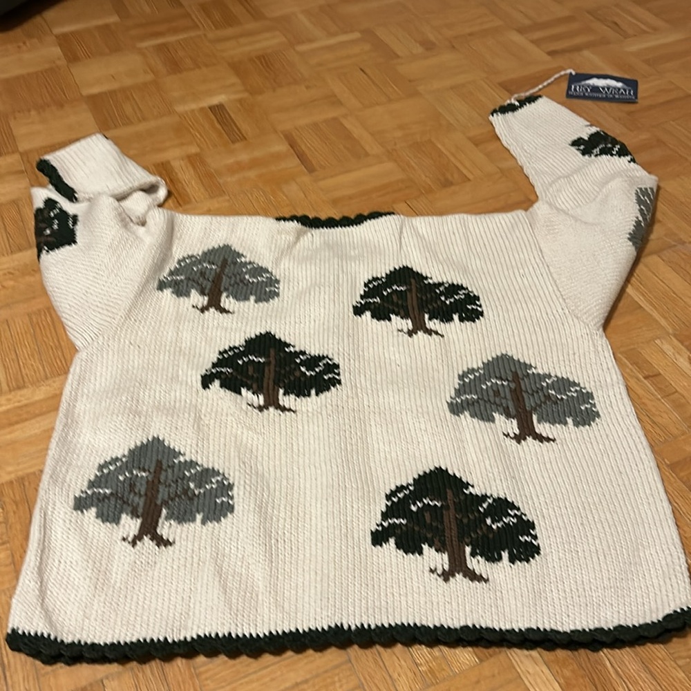 Rey Wear Tree Pattern Knit Cardigan - Picture 7 of 13
